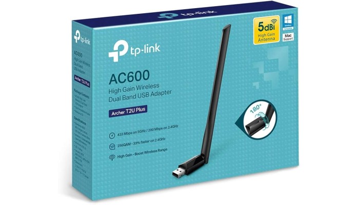 TP link Archer T2U Plus AC600 High Gain Wireless Dual Band USB Adapter